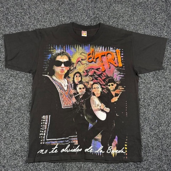 El Tri Other - Vintage El Tri No Te Olvides De La Banda Black Graphic T-Shirt Rock en Espanol
